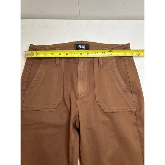 PAIGE Women's Mayslie Jogger pants in Cognac Luxe Coating size 28 - Picture 5 of 9